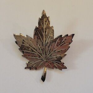 Vintage Forstner Sterling Silver Maple Leaf Brooch Pin